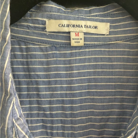 Blue and white stripe shirt dress - Picture 4 of 7